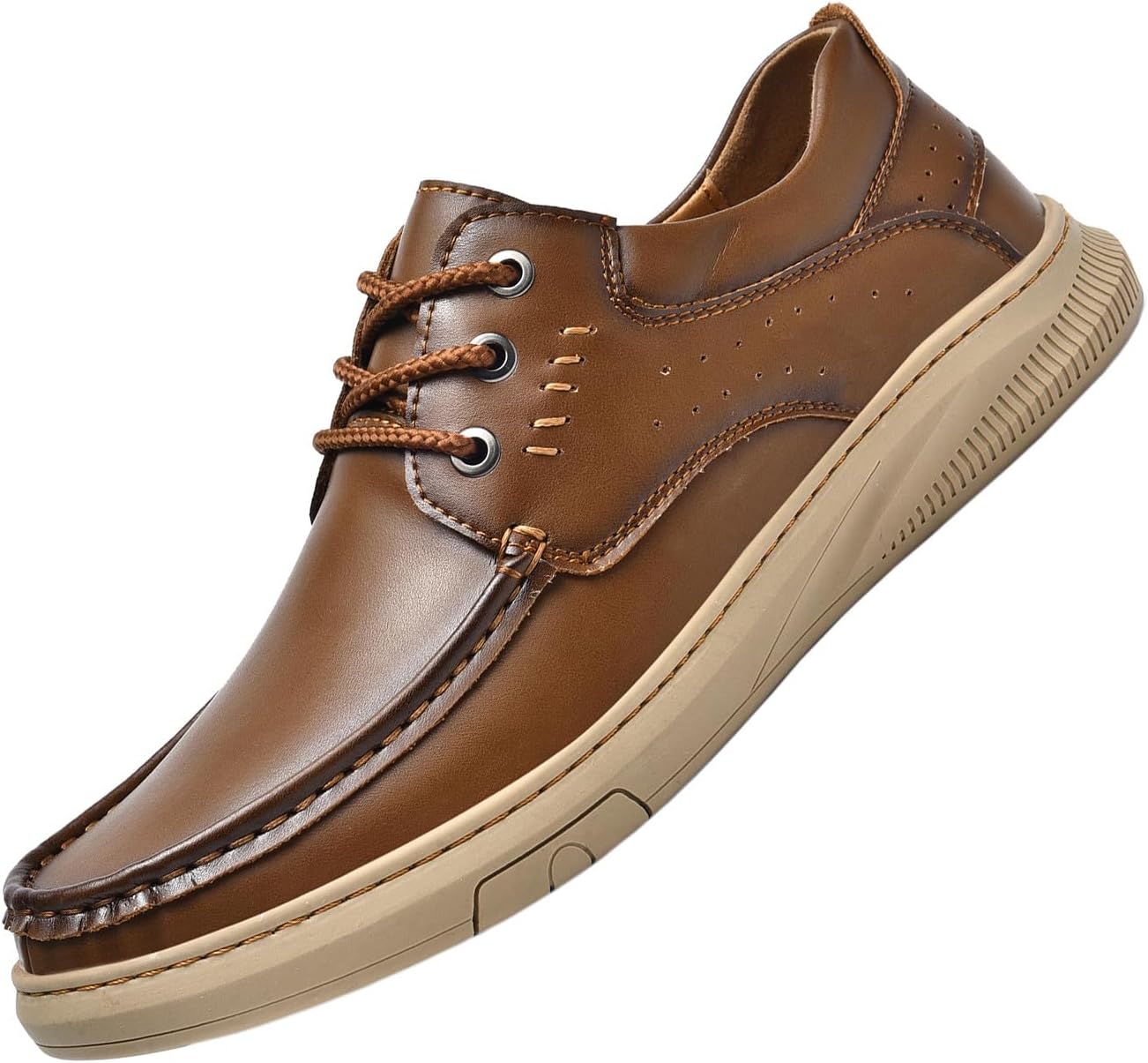 

Мужские повседневные лоферы из натуральной кожи и прогулок, мягкие Welrung, темно-коричневый