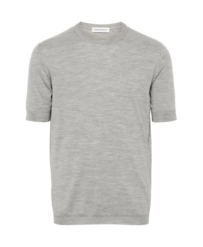 

Футболка с круглым вырезом из мериносовой шерсти Goes Botanical, серый