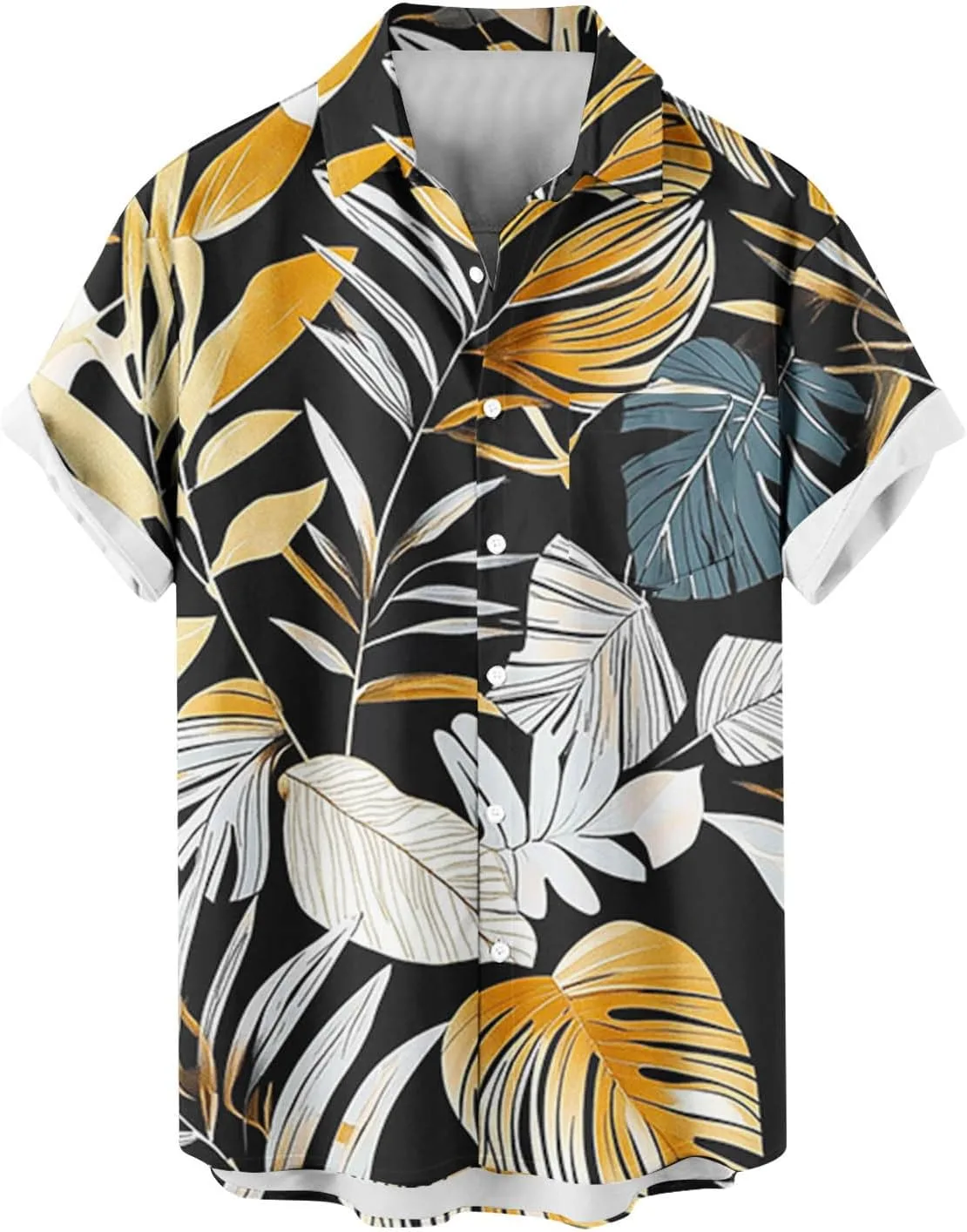

Гавайская рубашка для мужчин с коротким рукавом, летняя, принтованная