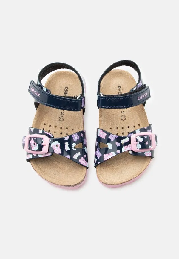 Сандалии для девочек чалки Geox, Navy/Multicolor — фото 4