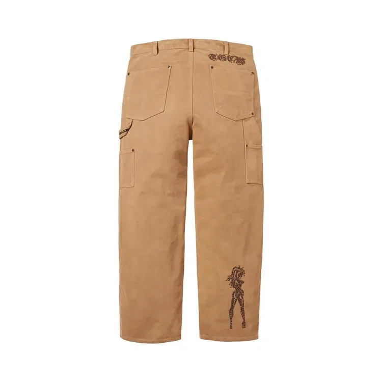 Брюки Supreme x The Great China Wall Double Knee Painter Pant, светло-коричневый — фото 2