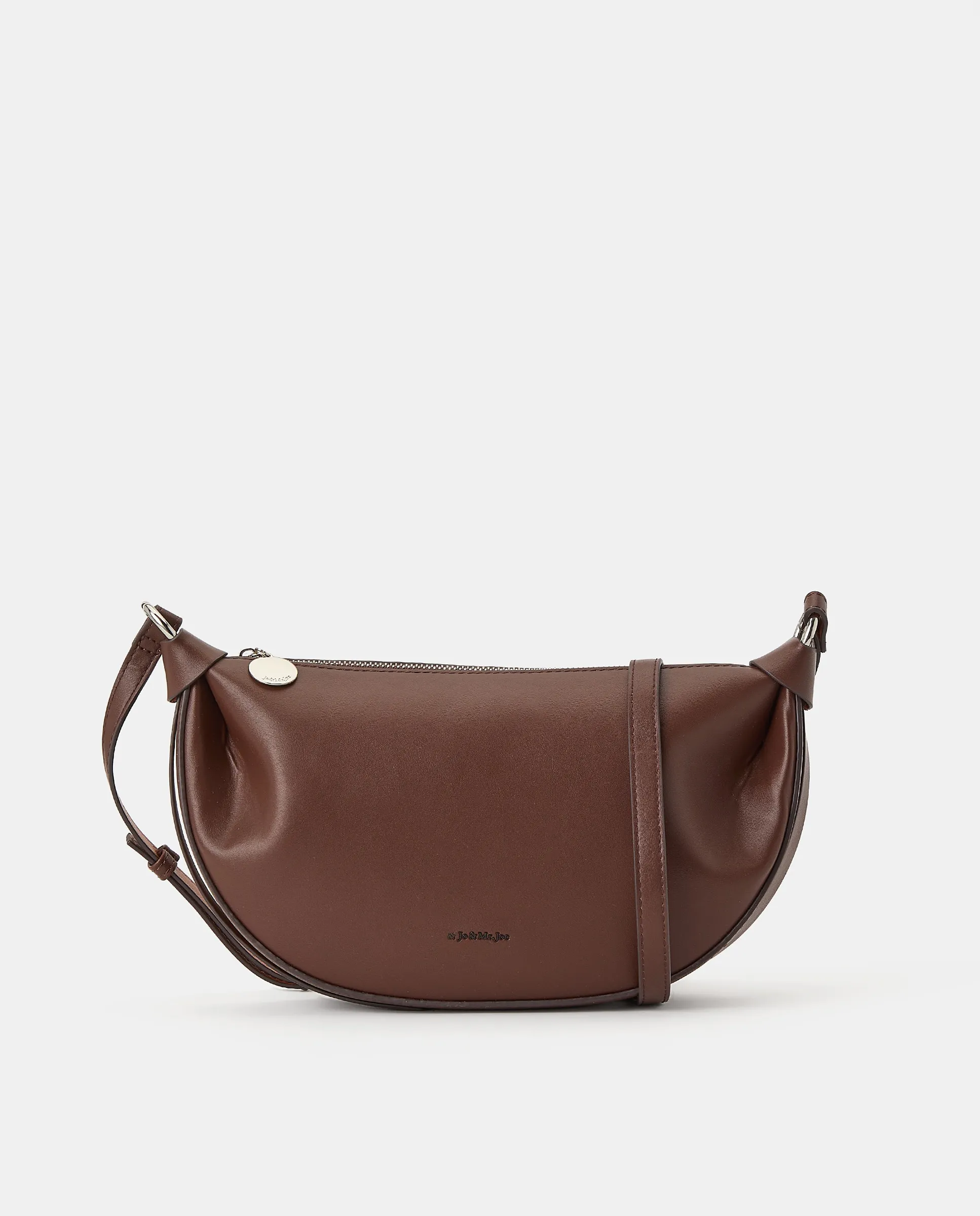 

Двухцветная трапециевидная сумка через плечо Jo & Mr. Joe, коричневый