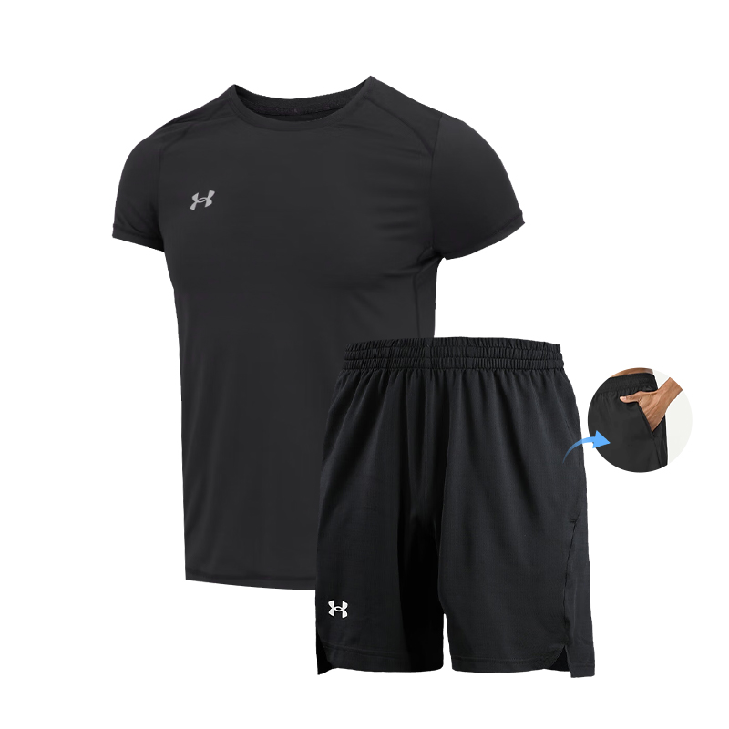 

Спортивный костюм Unisex Top+Shorts Under Armour, черный