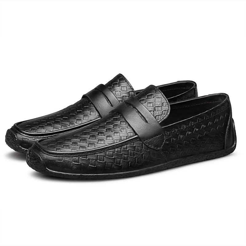 Комфортные универсальные повседневные мужские туфли Gommino Loafers Men's H2, черный — фото 2