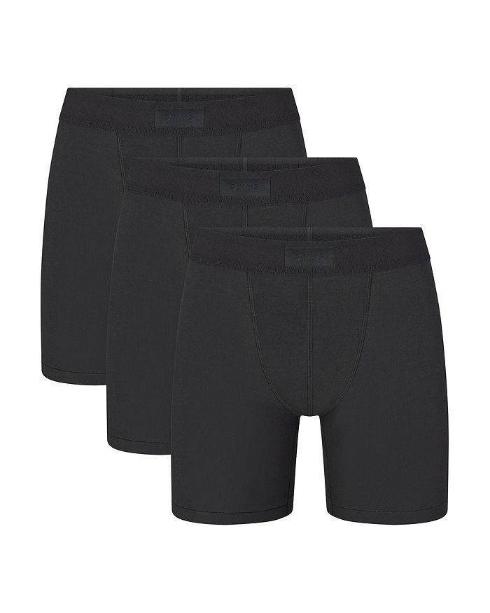 

Хлопковые трусы-боксеры 5", 3 шт. SKIMS, черный
