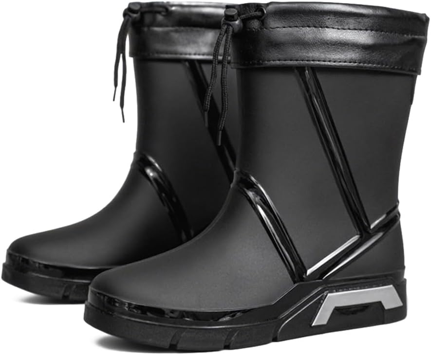 

Мужские резиновые сапоги Rojeam, водонепроницаемые, для сада и прогулок на открытом воздухе, средние по голенище, черный