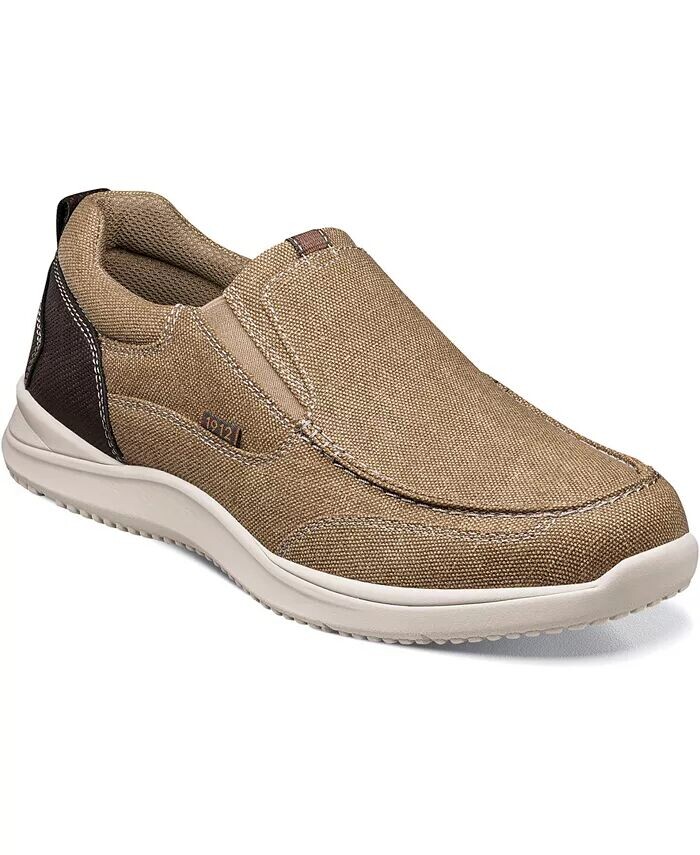 

Мужские лоферы Conway Canvas Moc Toe Slip-On Nunn Bush, коричневый/бежевый