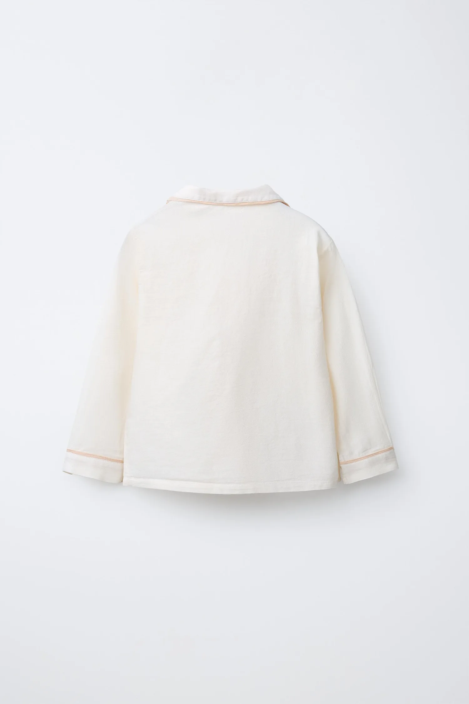 Для детей 2-6 лет / пижама с контрастной окантовкой Zara, экрю — фото 3