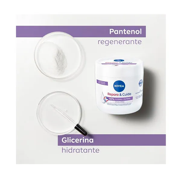 Крем для тела для сухой и чувствительной кожи Glicerina & Pantenol Nivea, 400 ml — фото 2