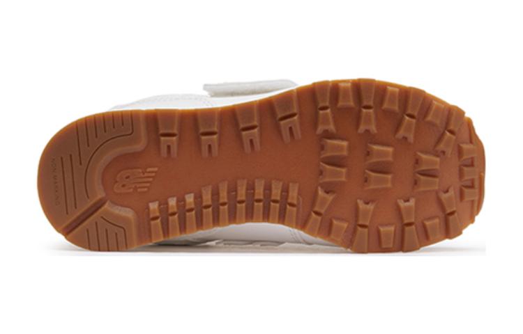 Износостойкие низкие детские беговые кроссовки белые Kids' New Balance — фото 2