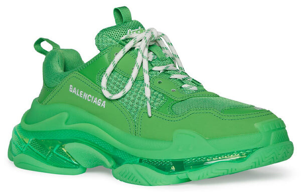 Кроссовки triple s sneaker 'clear sole green' Balenciaga, зеленый — фото 3
