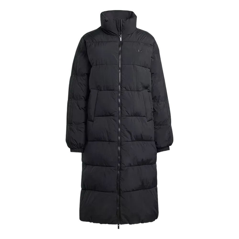 Длинное пальто Adicolor с quilted-панелями Adidas Originals, Black