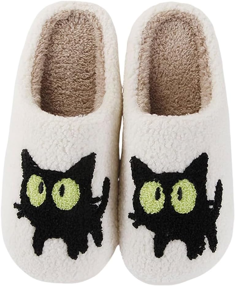 

Тапочки с тыквами на Хэллоуин для женщин и мужчин, уютные плюшевые тапочки с эффектом памяти для дома для пары Poispois, зеленый