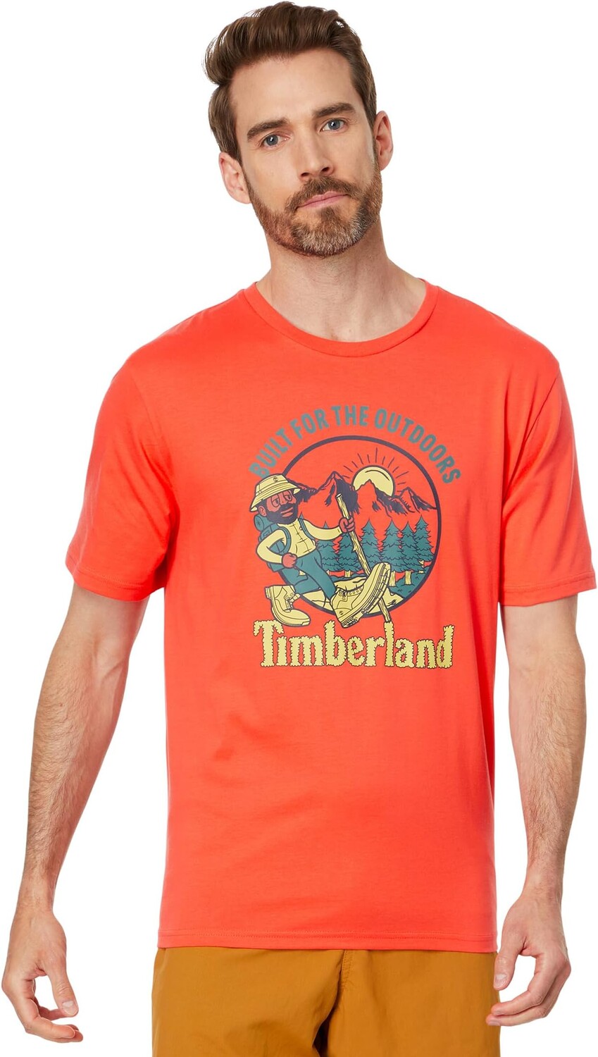 

Футболка Timberland Hike Out Graphic Tee, цвет Hot Coral