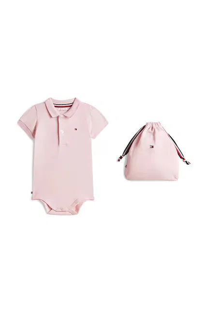 Боди с коротким рукавом розовое, Tommy Hilfiger
