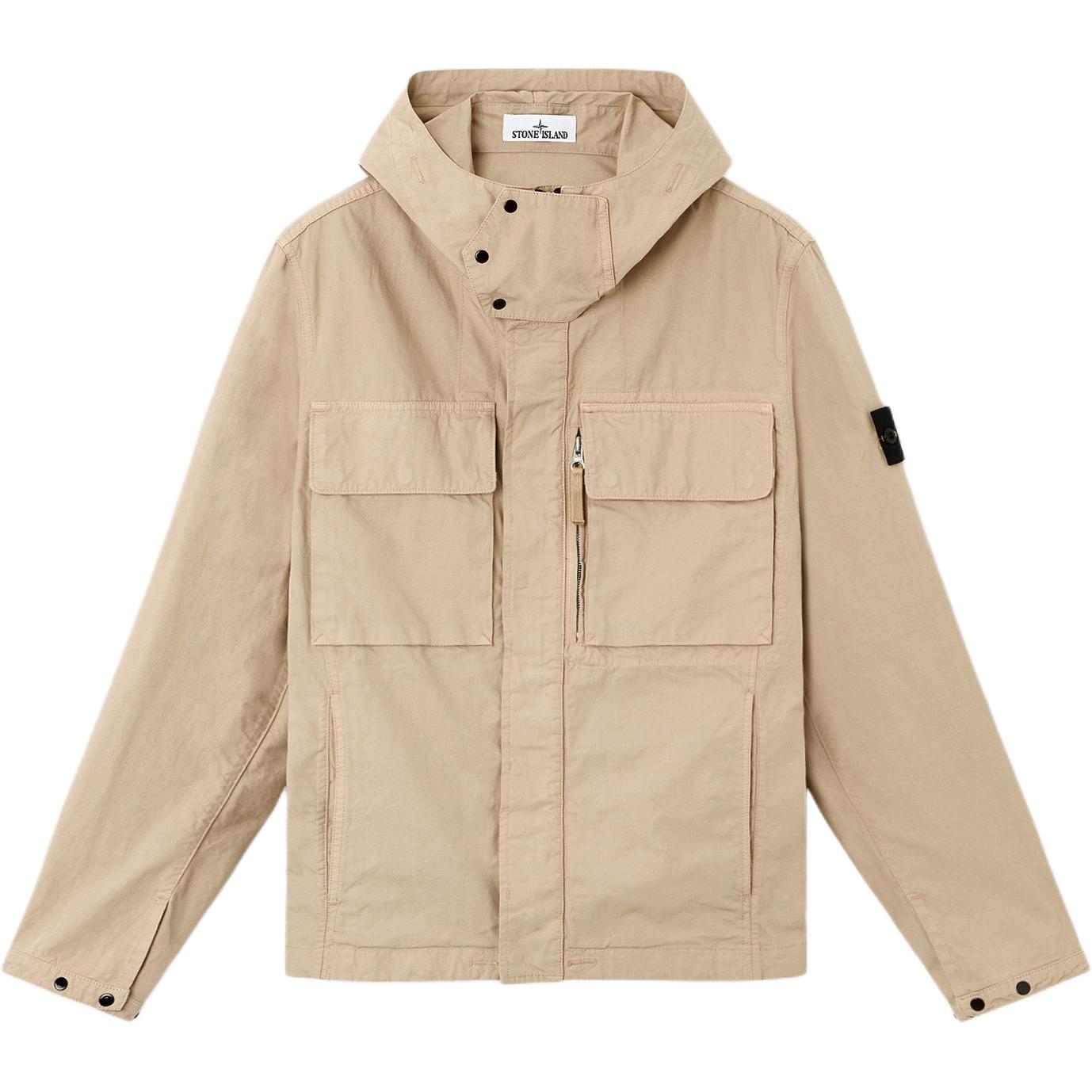 

STONE ISLAND Куртка с капюшоном и нашивкой с логотипом, Khaki