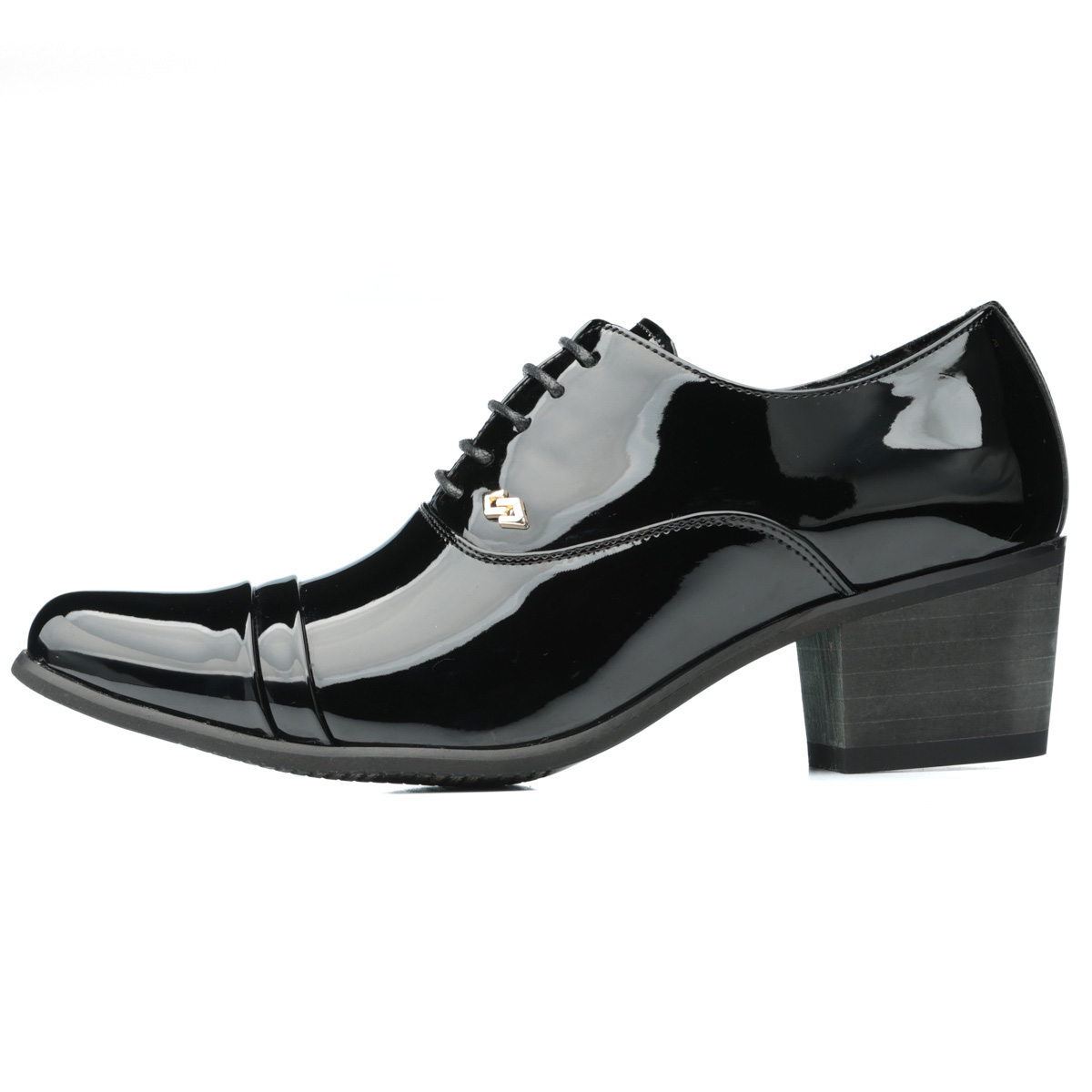 

XIMO BULL Мужские туфли для костюма низкие черные глянцевые, цвет Bright Black