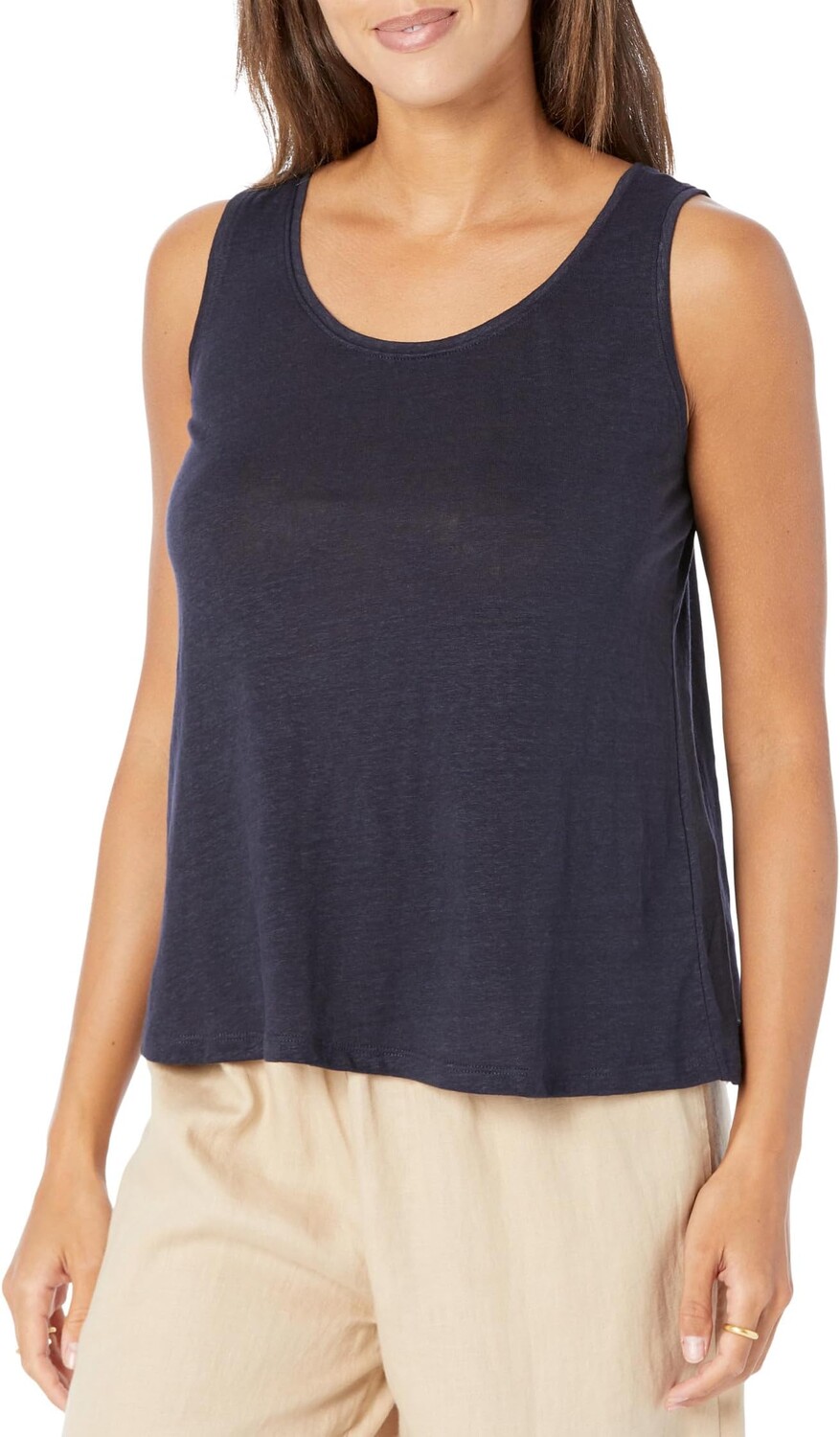 

Топ Eileen Fisher Scoop Short Tank, цвет Nocturne