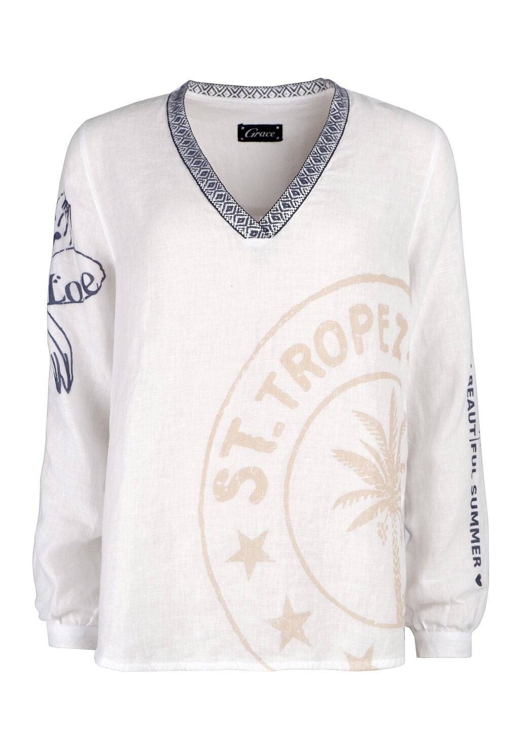 

Блуза ST TROPEZ MIT V Grace, белый