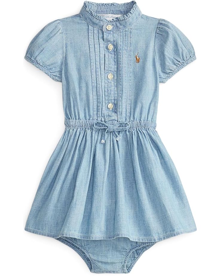 

Платье Polo Ralph Lauren Kids Indigo Cotton Chambray Dress, цвет New Medium Wash