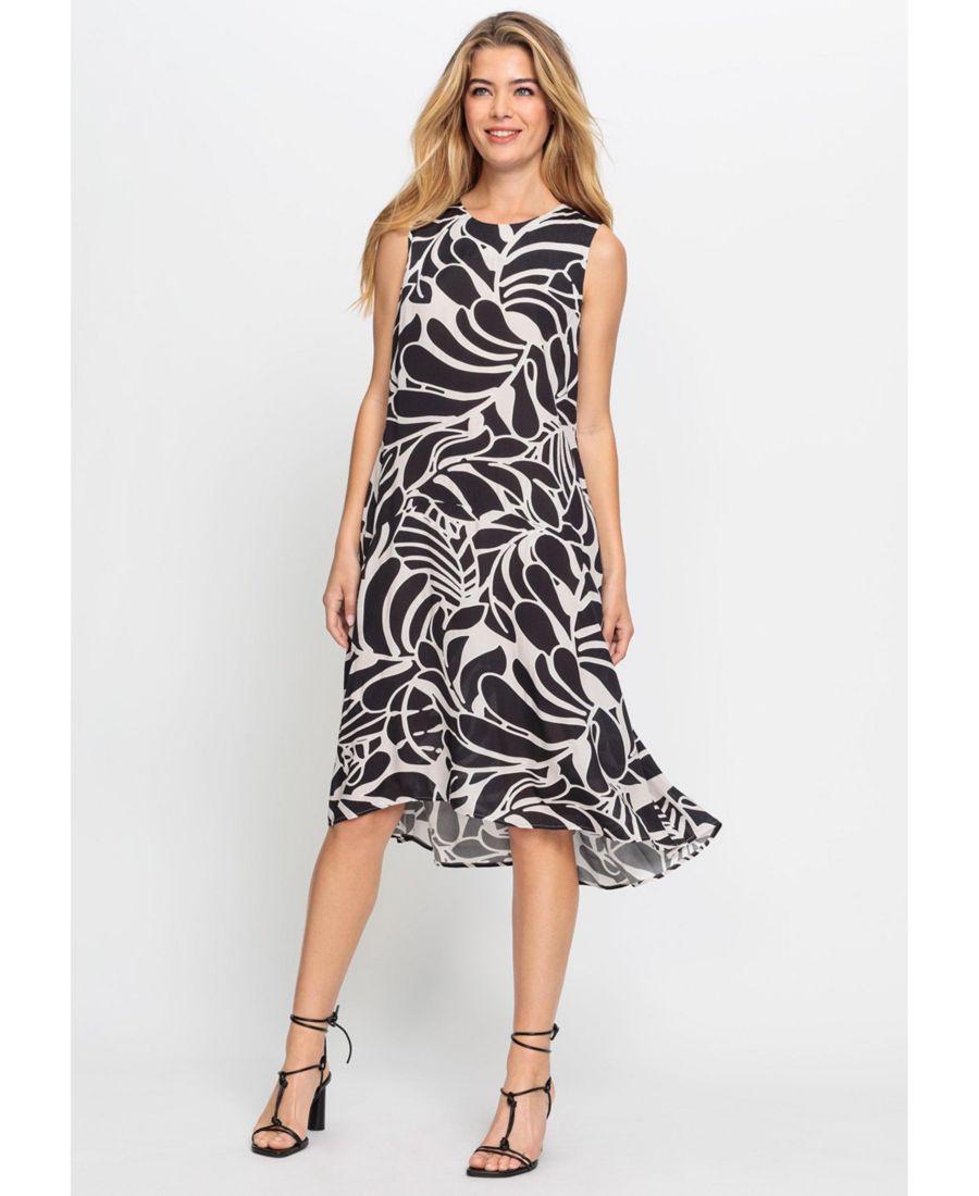 

Женское платье без рукавов с принтом, А-силуэта Olsen, Black