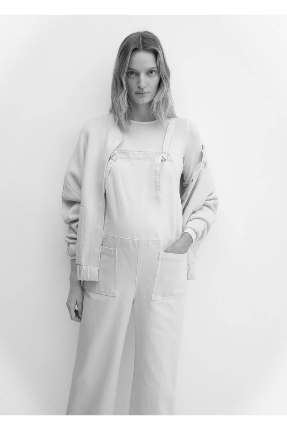 

Джинсовый комбинезон для беременных Mango, белый