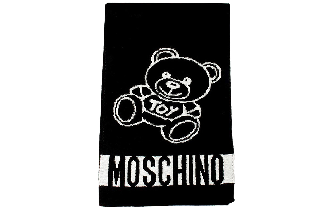 

Вязаный шарф унисекс черный MOSCHINO