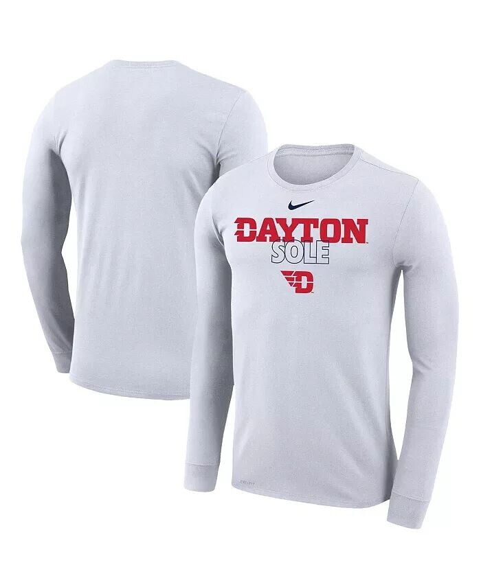 

Мужская белая футболка Dayton Flyers On Court Bench с длинным рукавом Nike