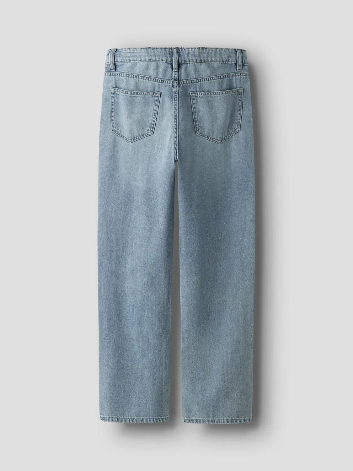 Джинсы прямые, Mid Waist, Name it, винтажный светло-голубой деним — фото 2