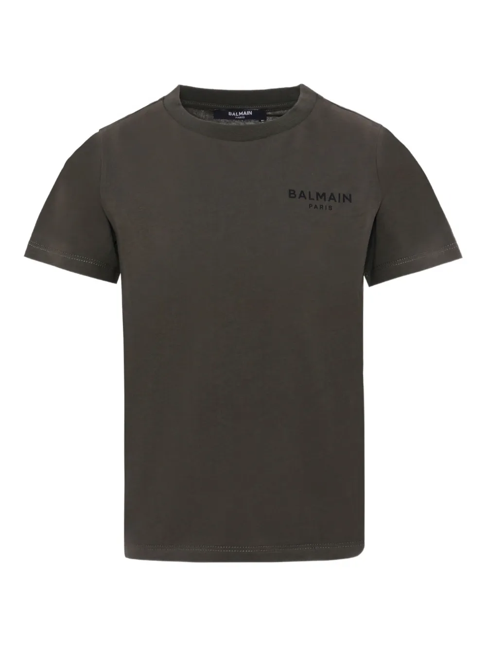 

Футболка с вышитым логотипом Balmain Kids, черный