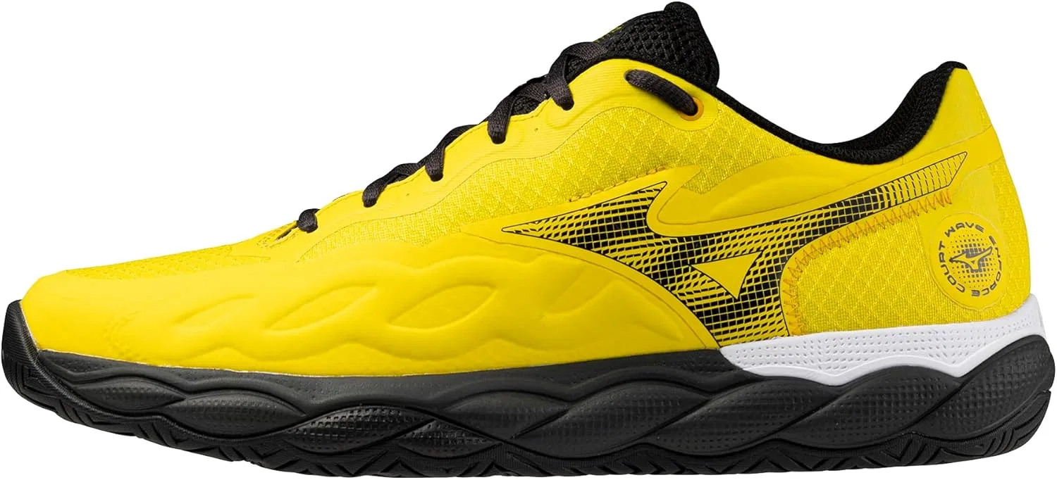 Кроссовки для тенниса и пиклбола Mizuno Wave Enforce Court AC, Vibrant Yellow-black