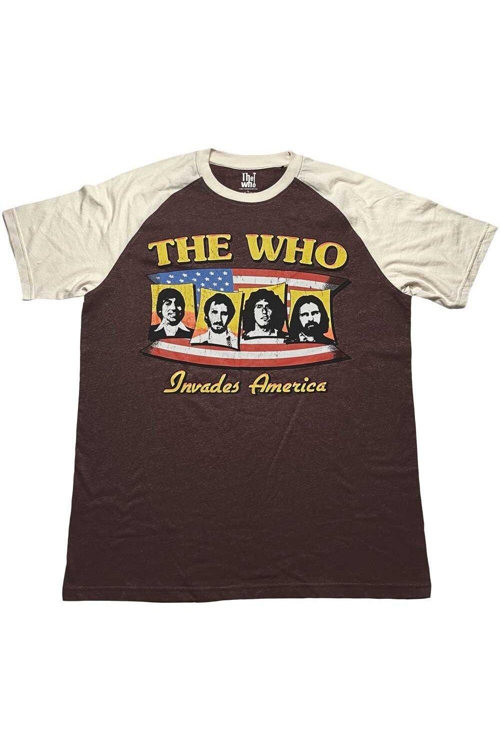 

Футболка Invades America реглан The Who, коричневый