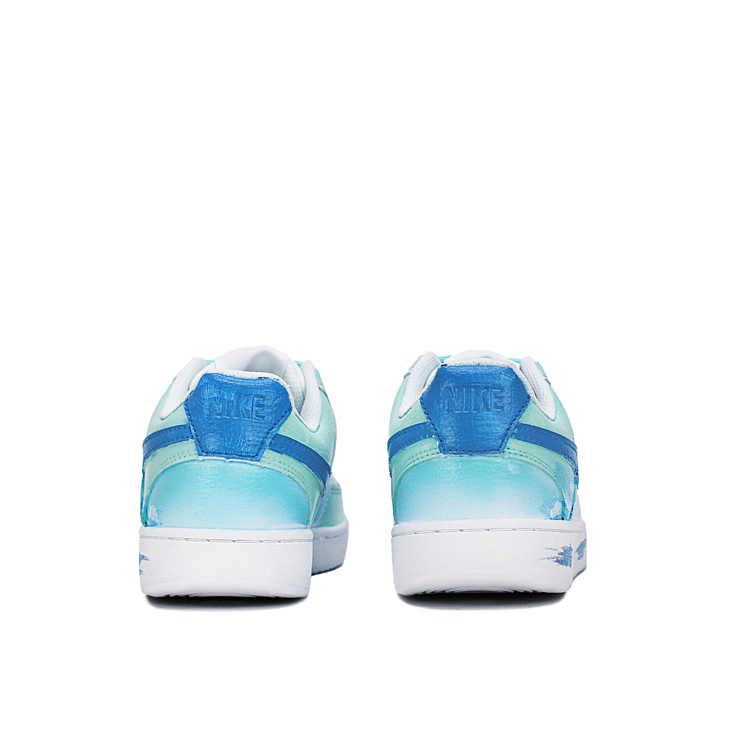 

Кроссовки Nike Court Vision 1 Skateboarding Shoes Men Low-top Lime Blue, синий