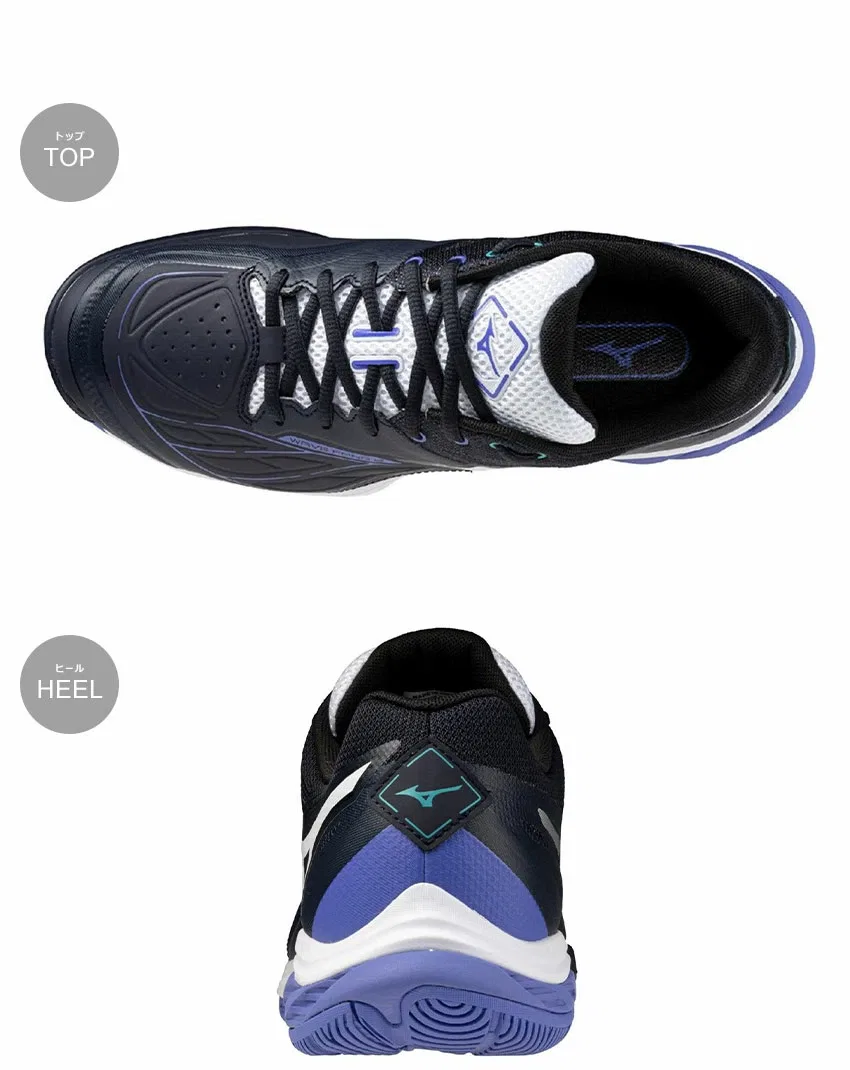 Унисекс кроссовки для бадминтона «Wave Fang 2» от Mizuno, Navy X White — фото 3