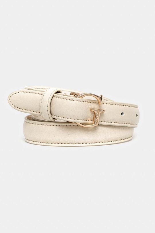 

Кожаный ремень Guess, бежевый