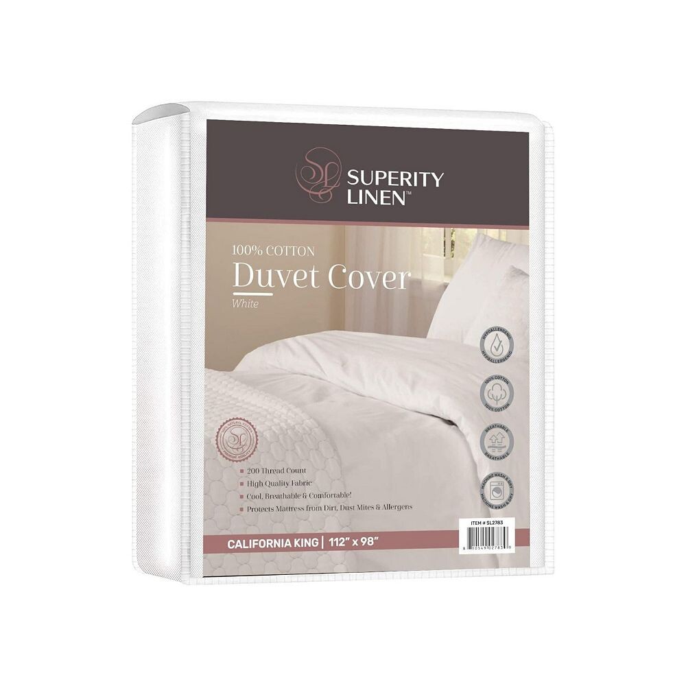 

Пододеяльник Superity из льна, 100 % хлопка Superity Linen, белый