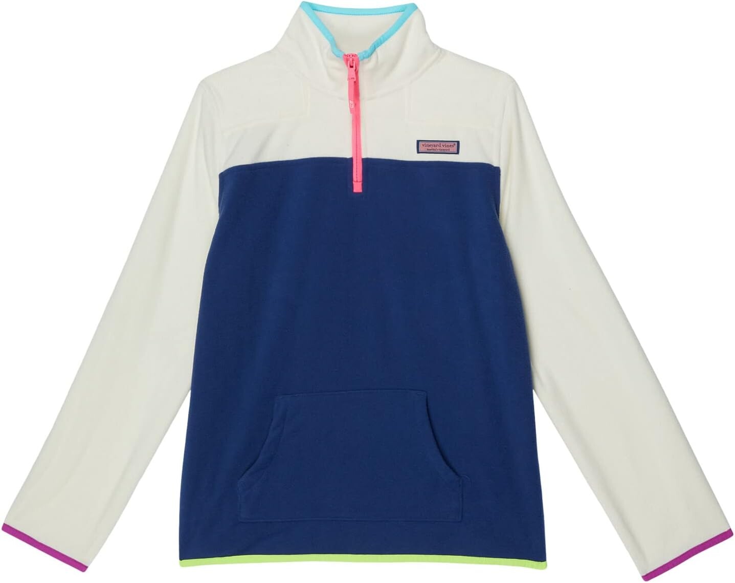

Толстовка Vineyard Vines Color-Block Fleece Shep Shirt, цвет Baltic Blue