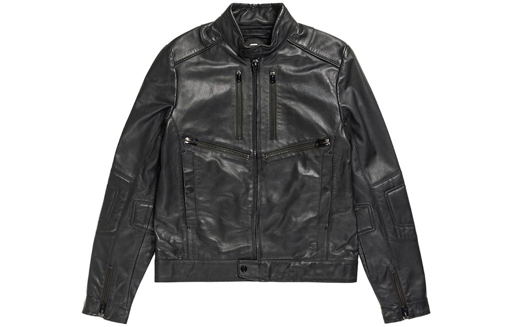

G-STAR RAW Кожаная куртка G STAR RAW мужская черная, Black