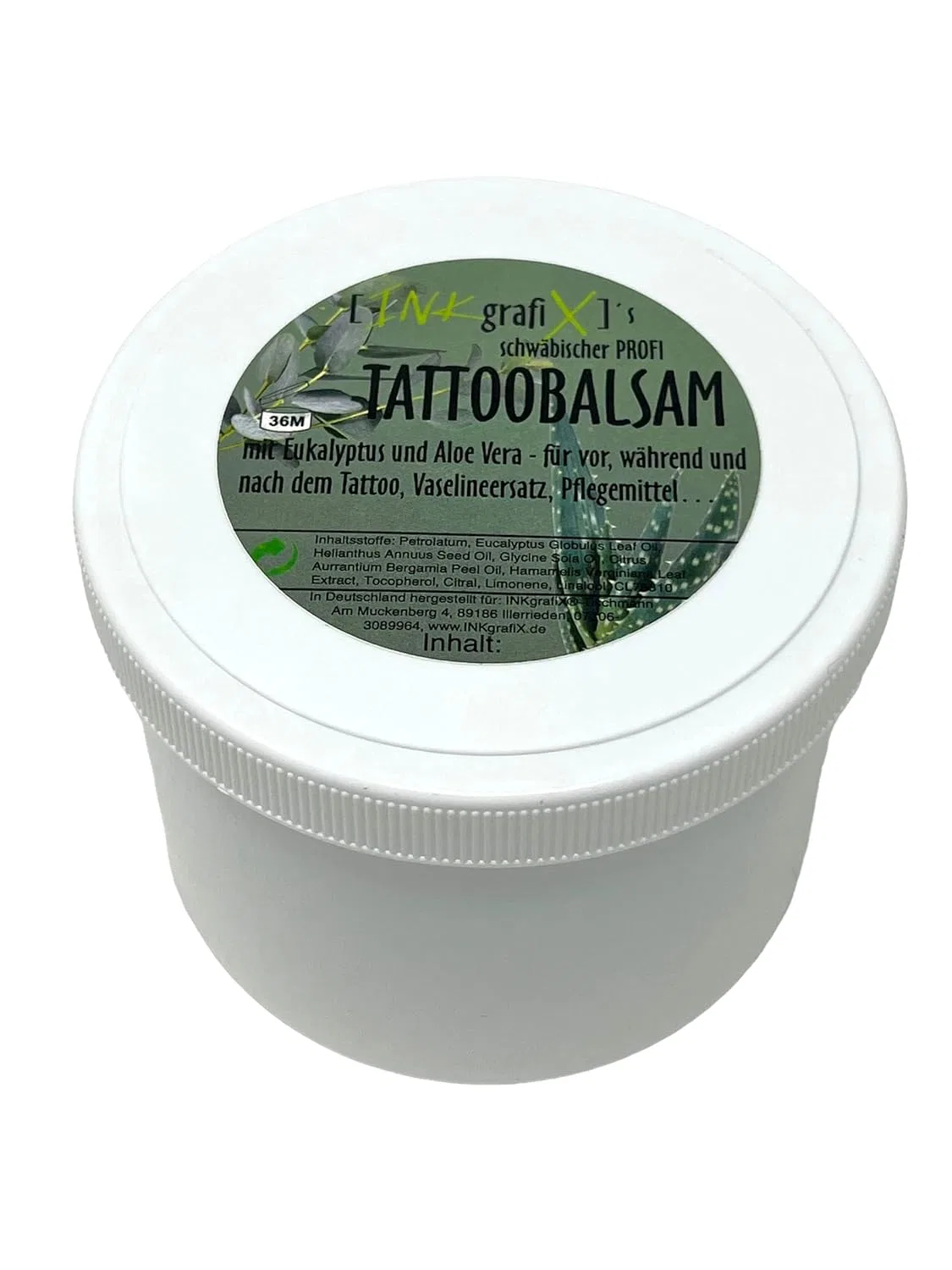 Пилинг ‎Tattoo [Inkgrafix] Piercing — Бальзам для татуировок INKgrafiX Swabian с эвкалиптом и алоэ вера, Tattoo [Inkgrafix] — фото 4