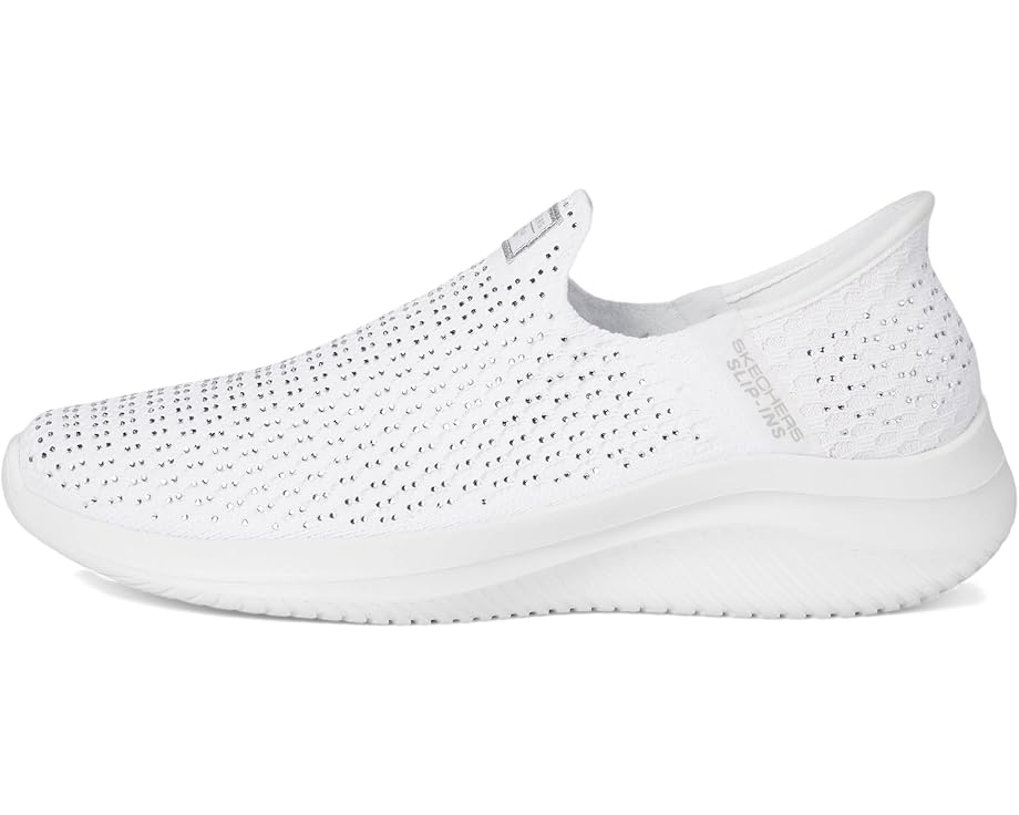 Кроссовки SKECHERS Martha Stewart Ultra Flex 3.0 - Dazzling Hands Free Slip-Ins, цвет White Silver — фото 4