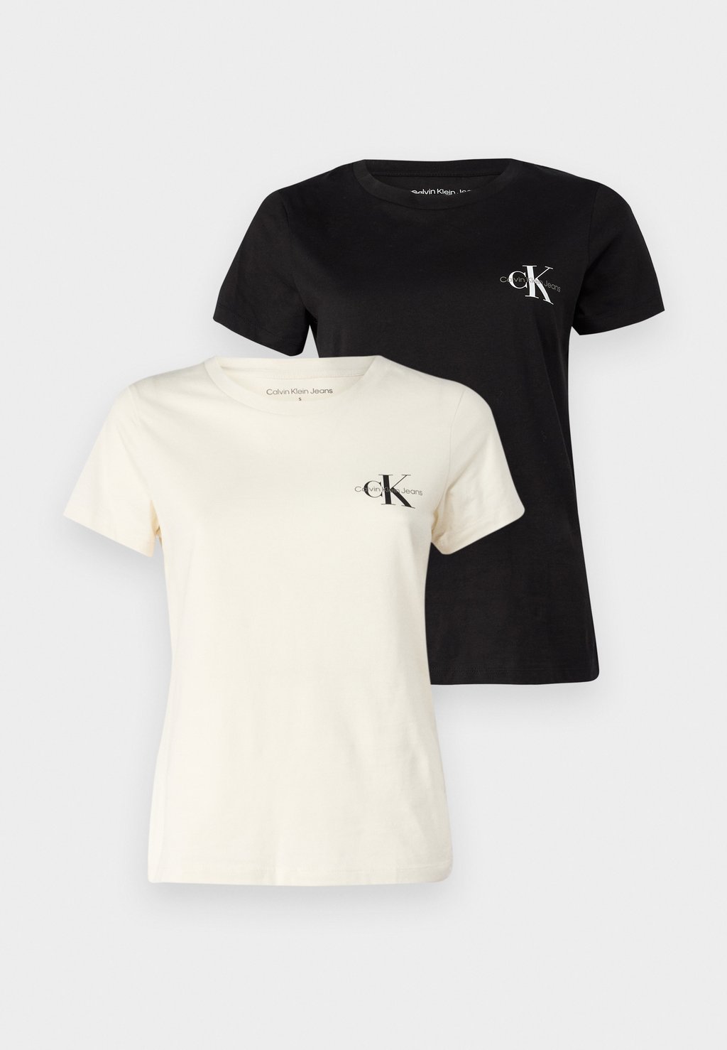 

Базовая футболка MONOLOGO SLIM TEE 2 PACK Calvin Klein Jeans, кремовый