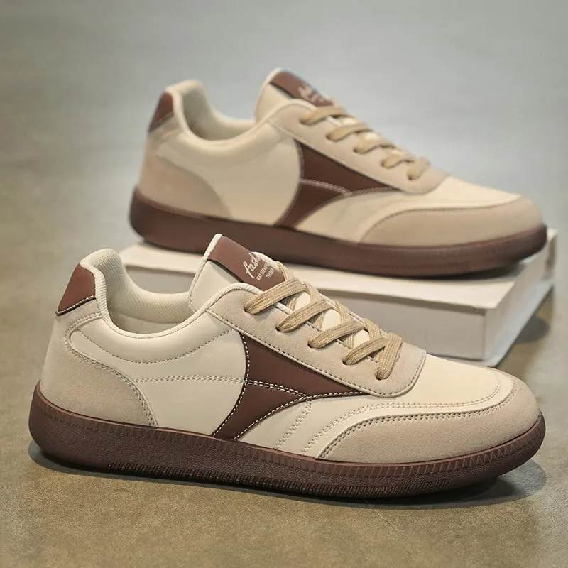 Кроссовки Men's Casual Sports Shoes - Retro and Fashionable Low-top Comfortable Walking Shoes, with PVC Sole, Suitable for Daily wear FmShi, хаки — фото 2
