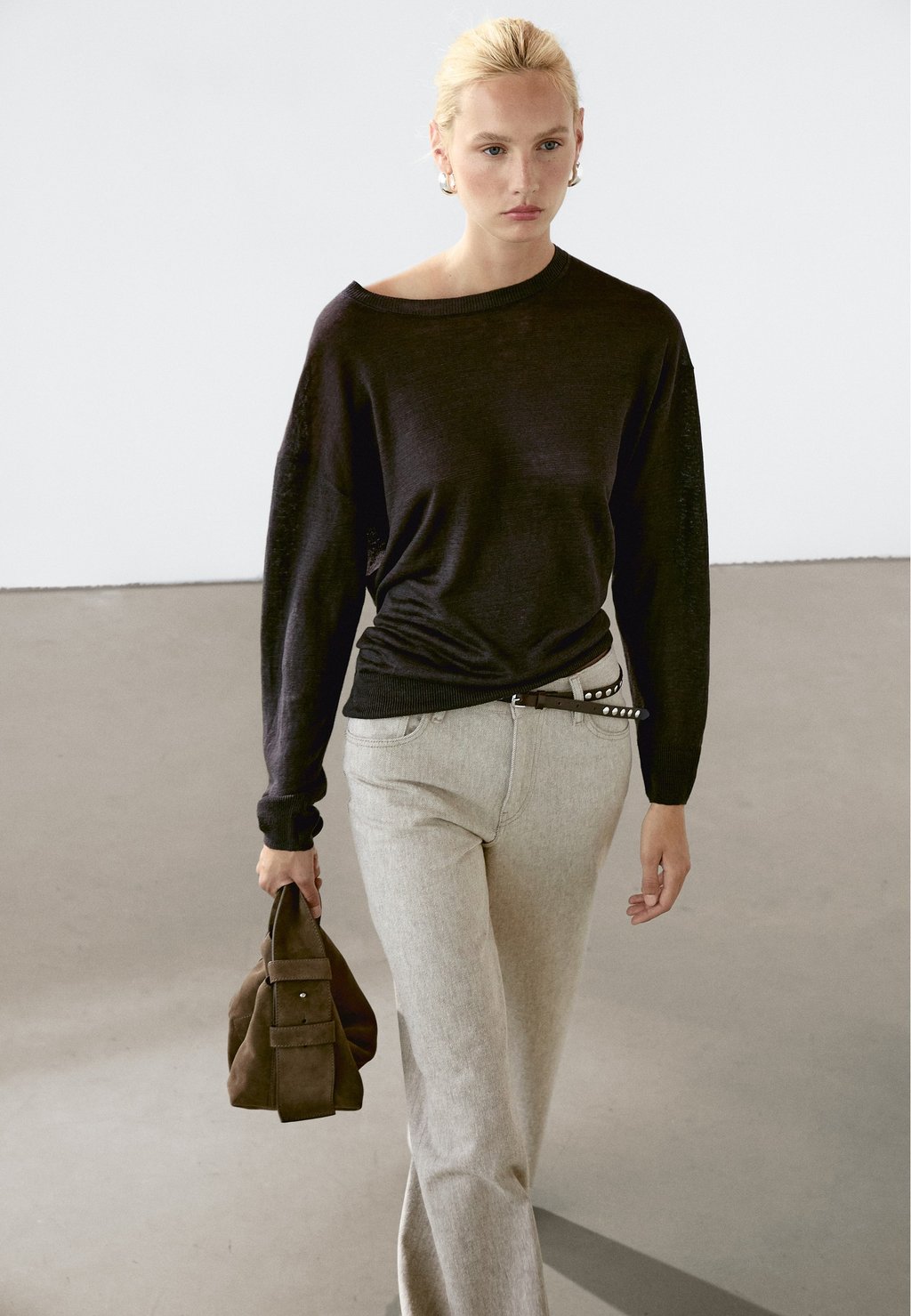 

Джемпер OVERSIZE Massimo Dutti, темно-коричневый