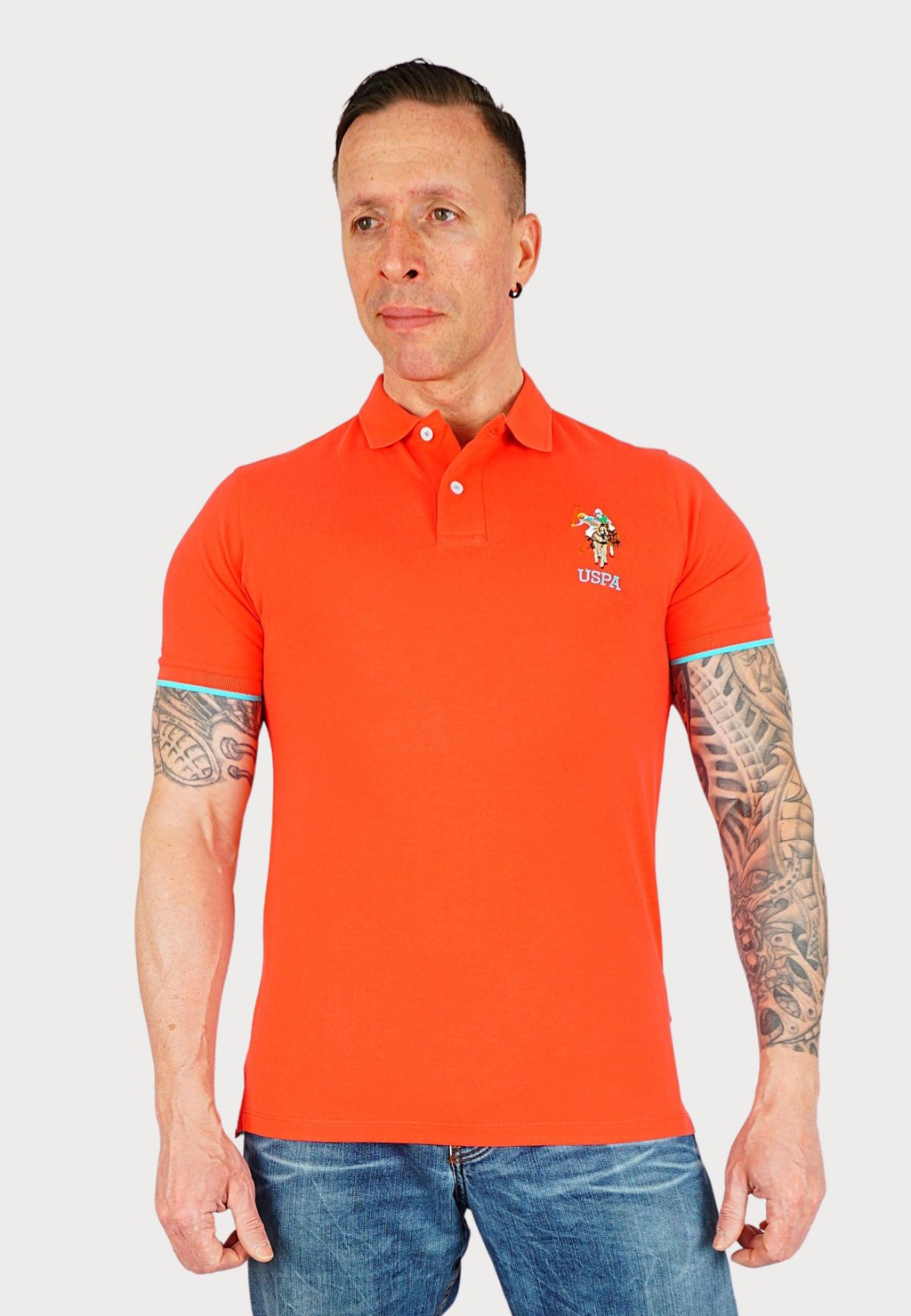 

Поло KURZARM BUNTER REITER U.S. Polo Assn., красный