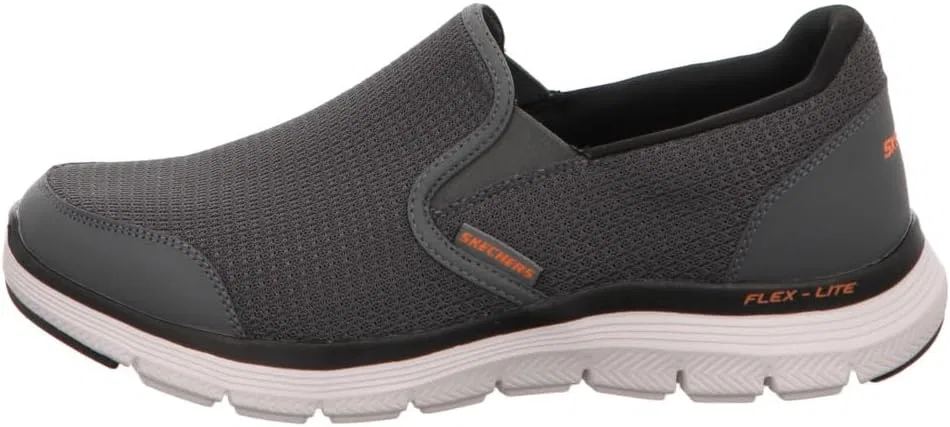 Мужские кроссовки Skechers Flex Advantage 4.0 Tuscan, Charcoal Mesh Pu Orange Trim — фото 3
