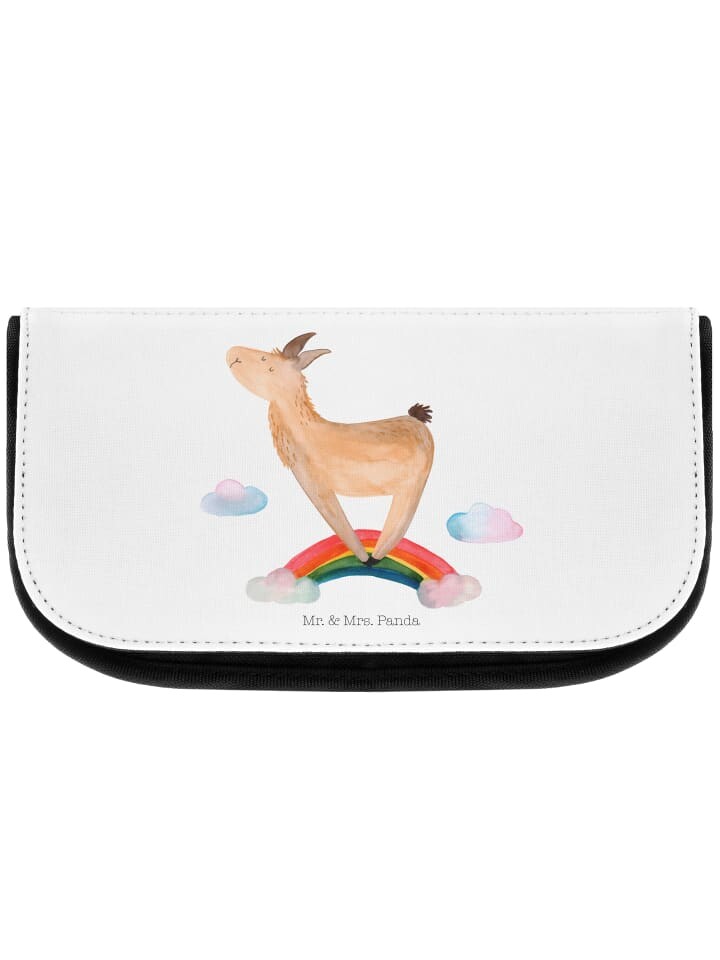 

Косметичка Mr & Mrs Panda Lama Regenbogen ohne Spruch, белый