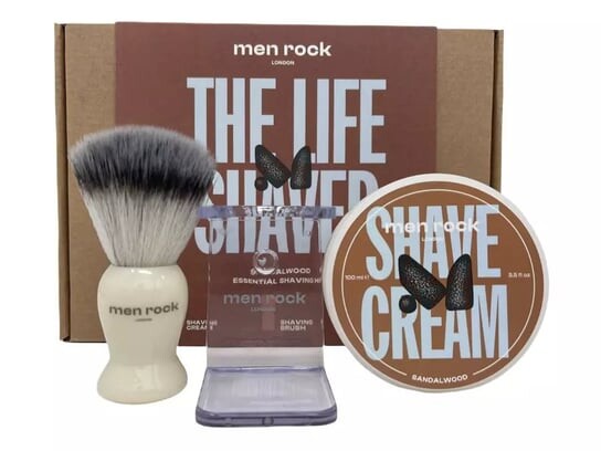 

Мужская бритва Rock The Life сандаловое дерево, подарочный набор для бритья бороды, крем, щетка, подставка, Inna marka