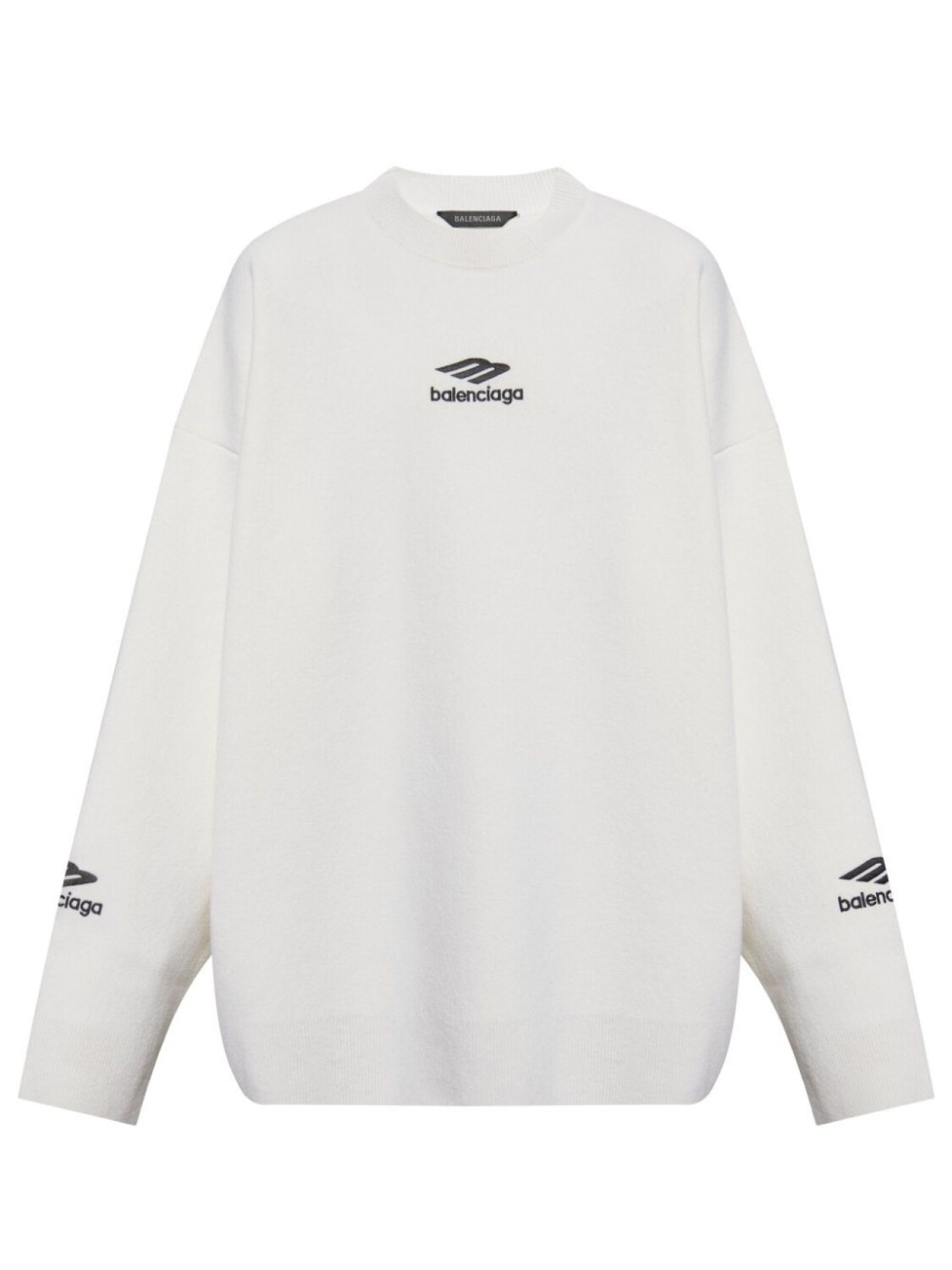 

Свитер с круглым вырезом Balenciaga, белый