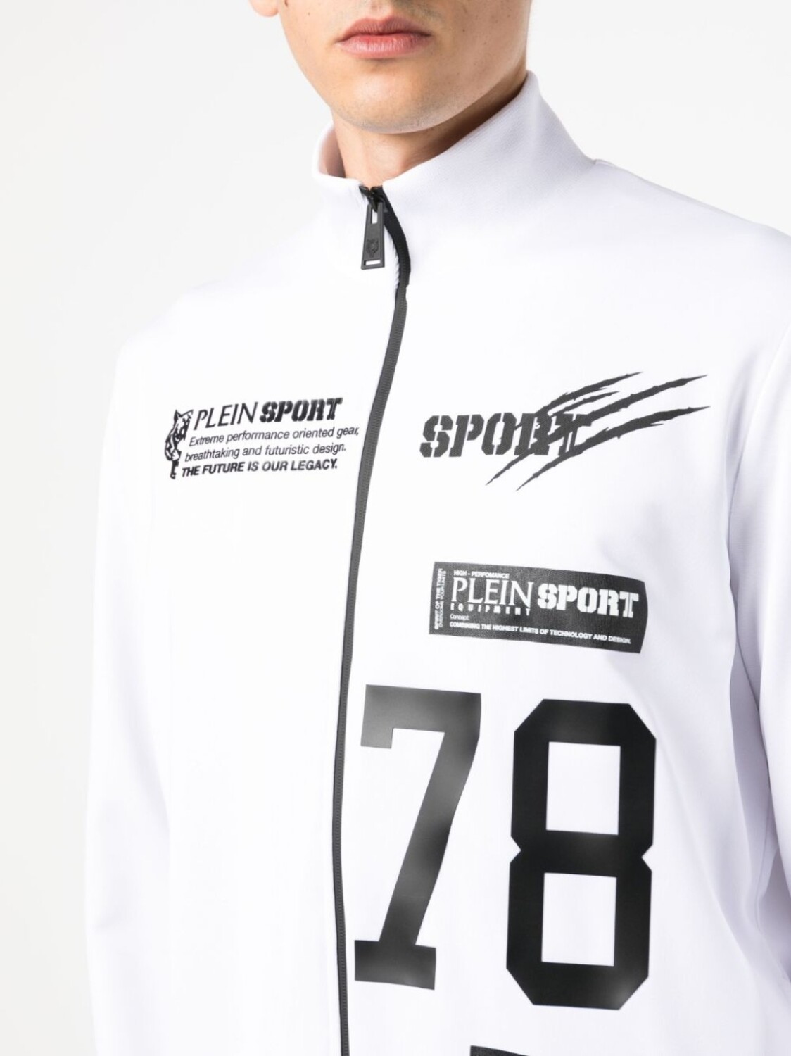 

Plein Sport спортивный костюм с графичным принтом, белый
