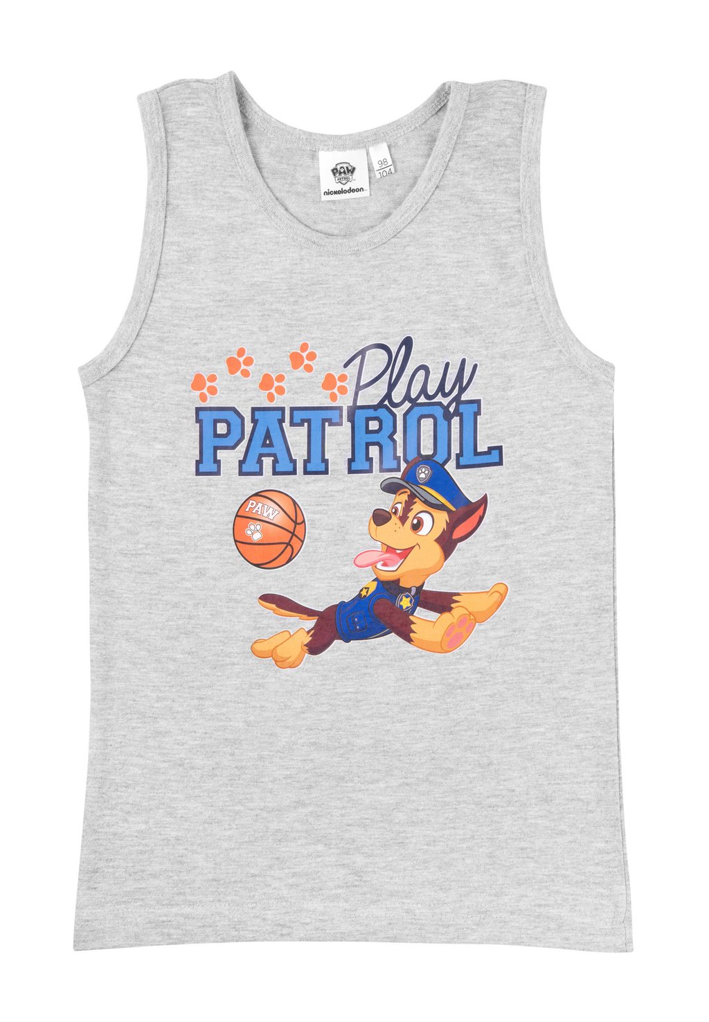 

Майка PAW PATROL TANK PLAY PATROL CHASE, серый